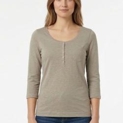 MAYFLOWER DIMITRI2 Tee shirt manches 3 4 beige authenticit&eacute; et confort pur coton