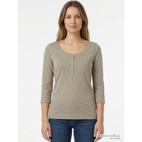 MAYFLOWER DIMITRI2 Tee shirt manches 3 4 beige authenticit� et confort pur coton