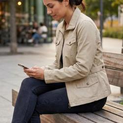 Veste Saharienne Femme Mayflower Manga2 Beige