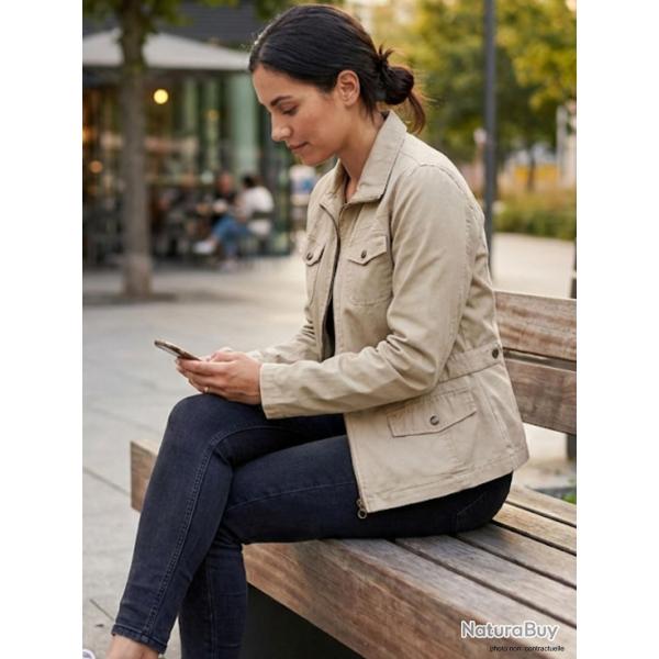 Veste Saharienne Femme Mayflower Manga2 Beige