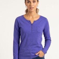 Tee shirt MAYFLOWER NABAB1 manches longues l &eacute;l&eacute;gance du col tunisien en coton