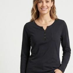 Tee shirt noir MAYFLOWER NABAB4 &agrave; manches longues l essentiel chic en pur coton