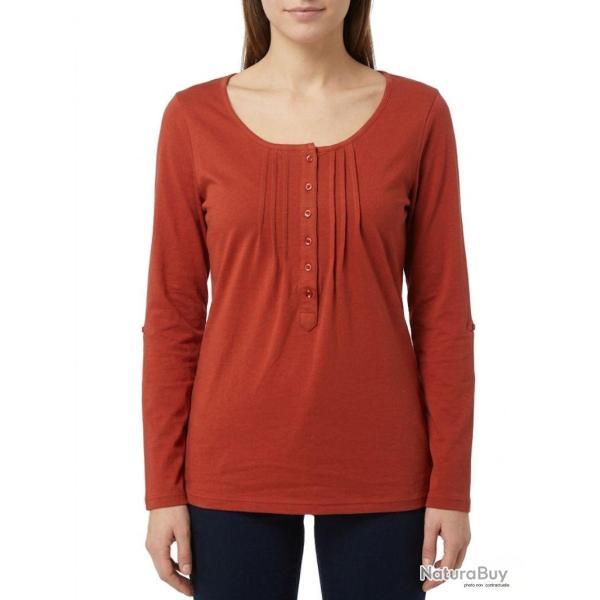 Tee shirt MAYFLOWER NANNY2 orange sanguine � manches modulables l �clat du confort