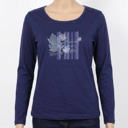 Tee shirt MAYFLOWER NAVY2 marine &agrave; s&eacute;rigraphie le confort cr&eacute;atif