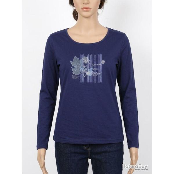 Tee shirt MAYFLOWER NAVY2 marine � s�rigraphie le confort cr�atif