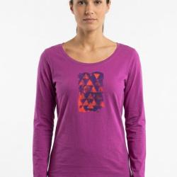 Mayflower NEON1 Tee shirt manches longues rose fushia 100 coton &eacute;clatant