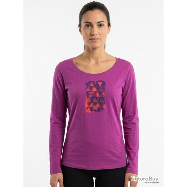 Mayflower NEON1 Tee shirt manches longues rose fushia 100 coton �clatant