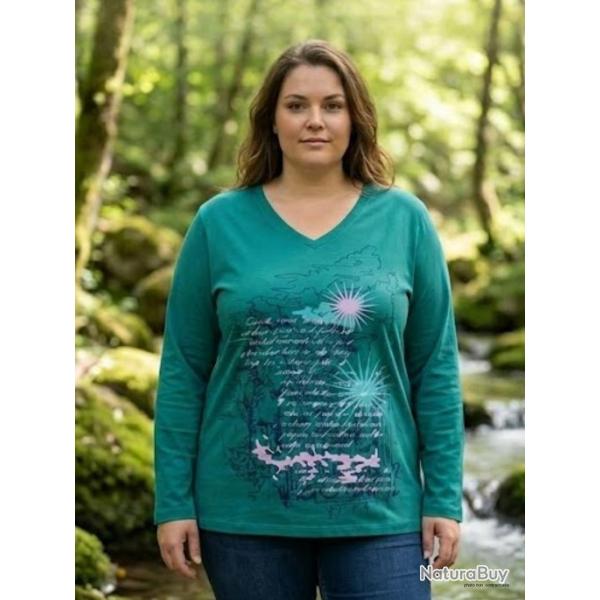 Tee shirt AXONE SH1063V vert grande taille le style de la s�rigraphie plac�e