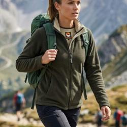 Veste Polaire Femme "SH1196M" Marron/Beige (Ogalo) 3