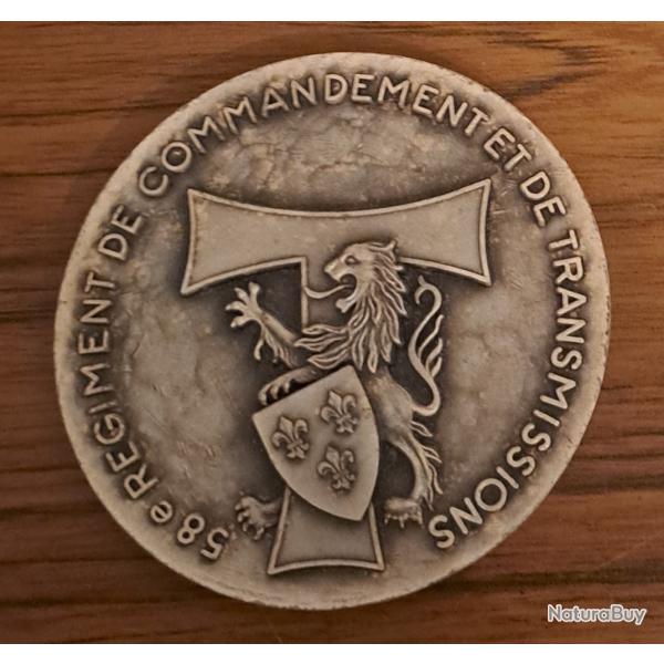 Plaque de table 58�me R�giment de Commandement et de Transmissions