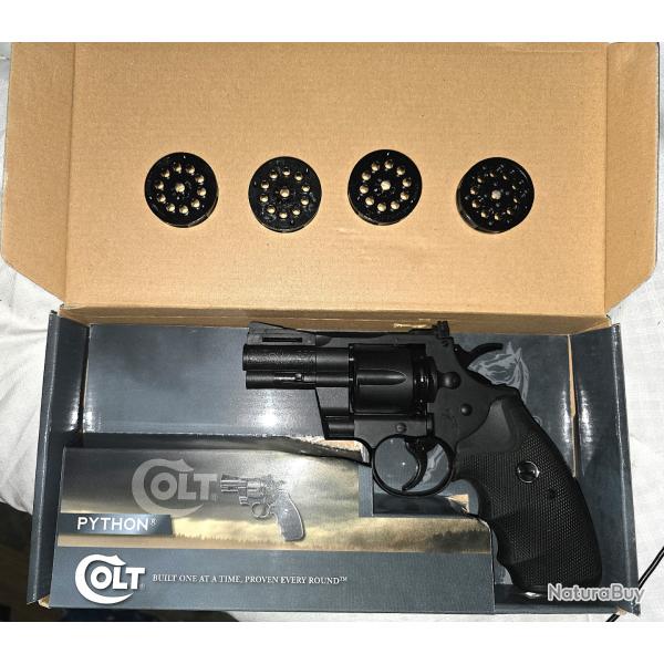 357 Colt PYTHON  2.5" + 5 barillets (10 coups) Calibre 4,5 mm - Plombs ou BBs