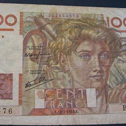 billet de 100 francs (jeune paysan) du 18-07-1946