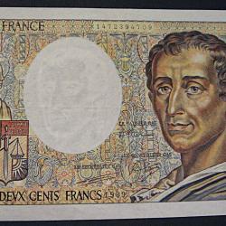 billet de 200 francs (Montesquieu) de 1989 ttb+