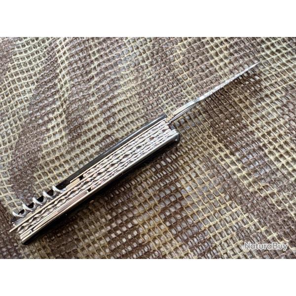 COUTEAU VICTORINOX RANGER 57 HUNTER CUSTOM CRO�TE DE BUFFLE / GUILLOCHAGE