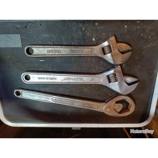 Lot cl� a molette et cl� multi prise