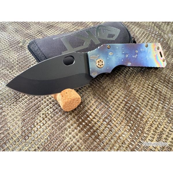 COUTEAU PLIANT MEDFORD TFF-1, DLC S45VN BLADE, FACED & FLAMED, SOLAR FLARE TITAN