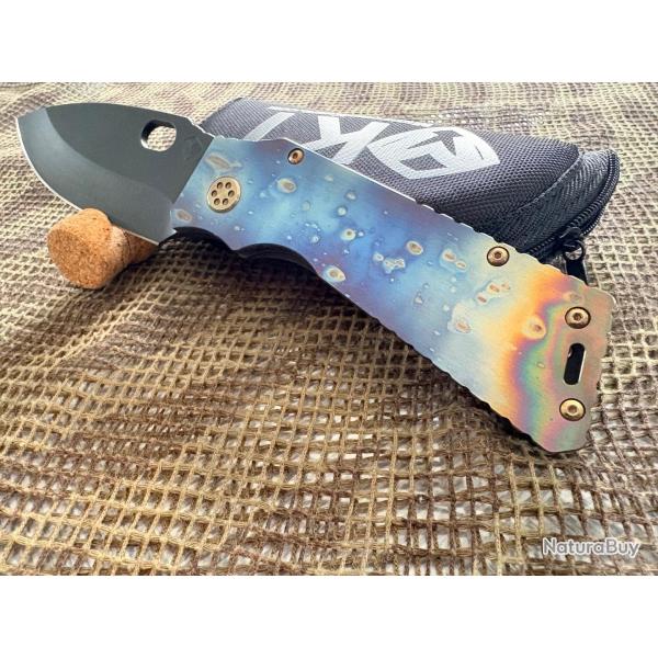 COUTEAU PLIANT MEDFORD TFF-1, DLC S45VN BLADE, FACED & FLAMED, SOLAR FLARE TITAN