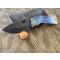 petites annonces chasse pêche : RARE COUTEAU USA PLIANT MEDFORD TFF-1, DLC S45VN BLADE, FACED - FLAMED, SOLAR FLARE TITAN
