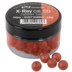 Boites de 50 Billes caoutchouc X RAY lourde  Cal. 50