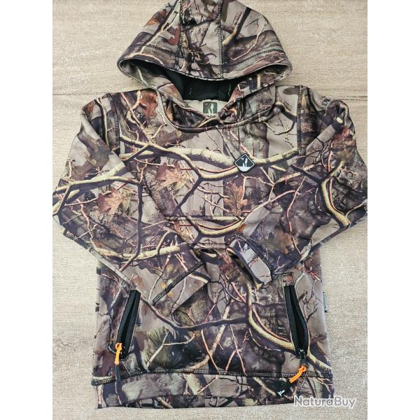 Sweat � capuche camouflage Percussion - 6 ans 116cm