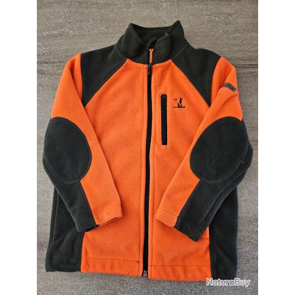 Veste polaire orange et verte Percussion - 6 ans 116cm