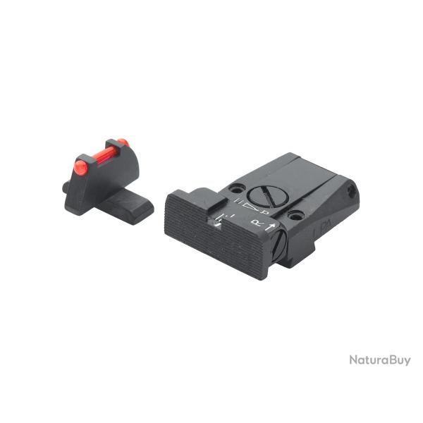 Hausse r�glable + guidon fibre pour pistolet FN 502