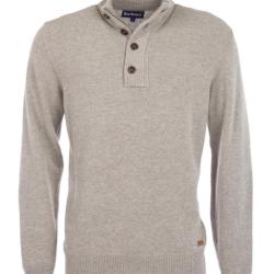 Barbour pull half zip stone beige gris