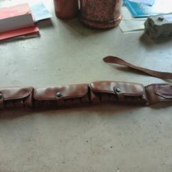 cartouchiere ceinture cuir 21 cartouches