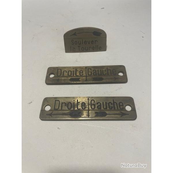 DIVERS PLAQUE DIRECTIONELLE EN LAITON