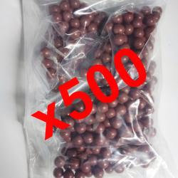 500 billes d'argile biod&eacute;gradables - Diam&egrave;tre 9 mm pour lance pierre.