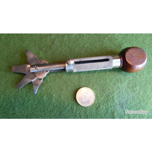 petit tournevis manche bois � 4 lames r�tractable