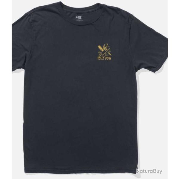 Salty Crew tee shirt  Pocket knife noir vintage