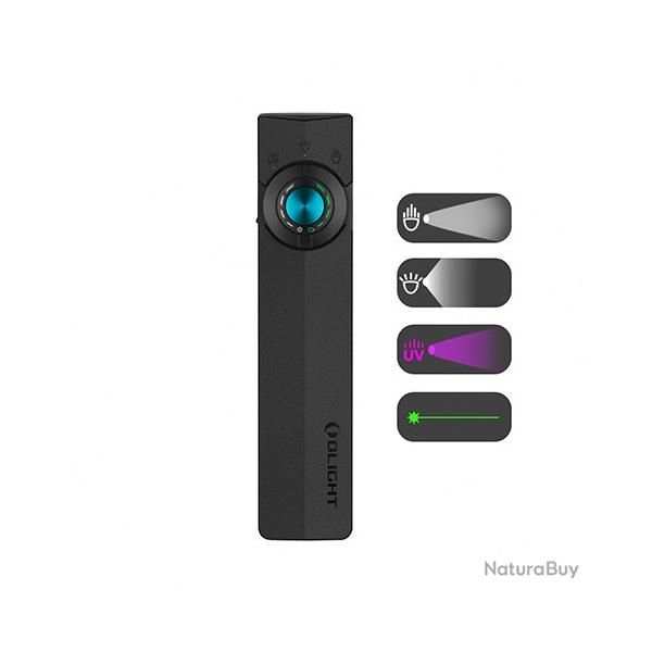 Lampe Torche EDC Olight ArkPro Noir 1500 Lumens - Faisceau Large/Concentr�/UV/Laser Vert