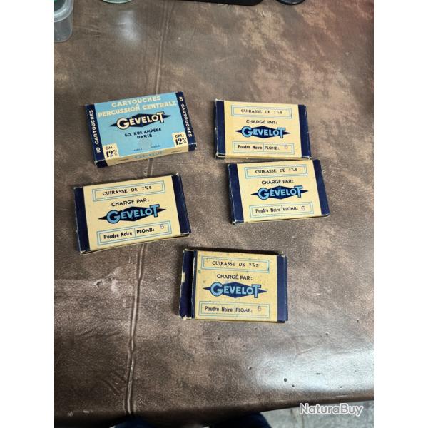 Cartouche percussion centrale G�velot calibre 12 mm