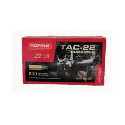 Munitions NORMA tac-22 subsonic cal.22lr 40gr 2.6g par 50