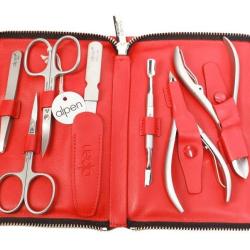 Trousse de manucure Alpen (7 pieces) SOFT rouge
