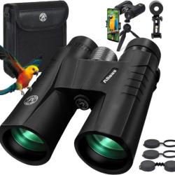 Jumelles pour Adultes 12x42 BAK4 Prisme Lentille FMC &Eacute;tanches Adaptateur Tr&eacute;pied Haute Qualit&eacute;