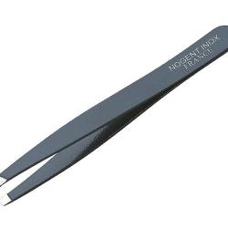 Pince epiler mors biais noir inox Nogent
