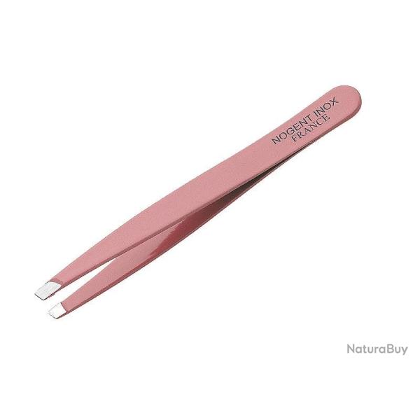 Pince epiler mors carres rose inox Nogent