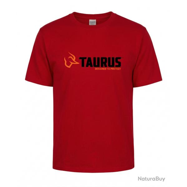 T-shirt TAURUS rouge LIVRAISON GRATUITE