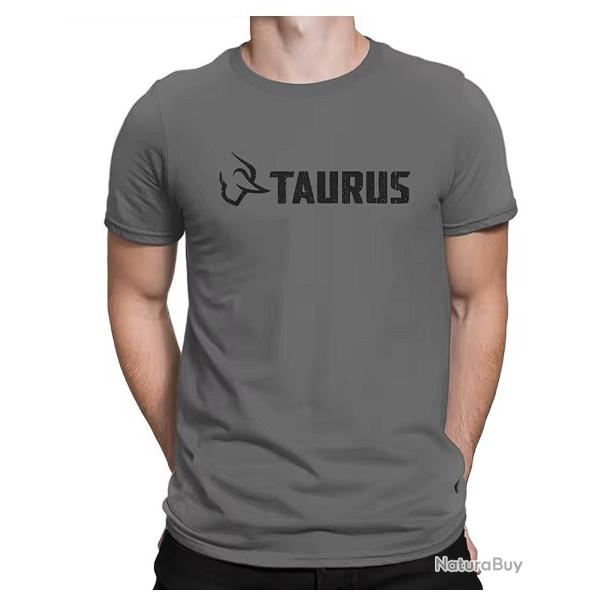 T-shirt TAURUS gris fonc� type 2 LIVRAISON GRATUITE