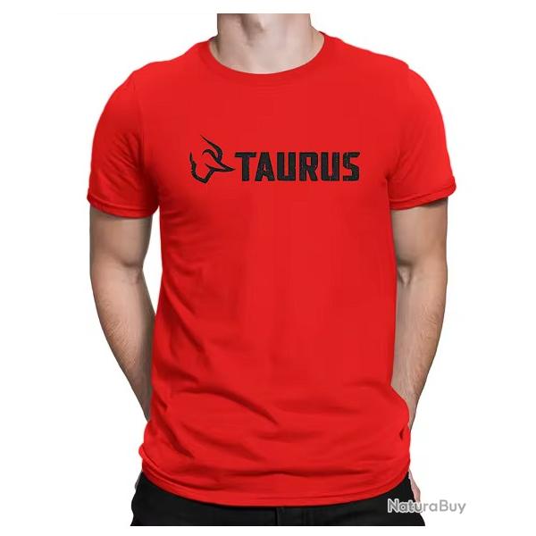 T-shirt TAURUS rouge type 2 LIVRAISON GRATUITE