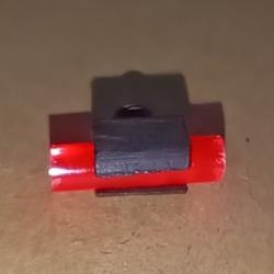 Guidon translucide long rouge  2.6mm  &agrave; visser ouvert dessus