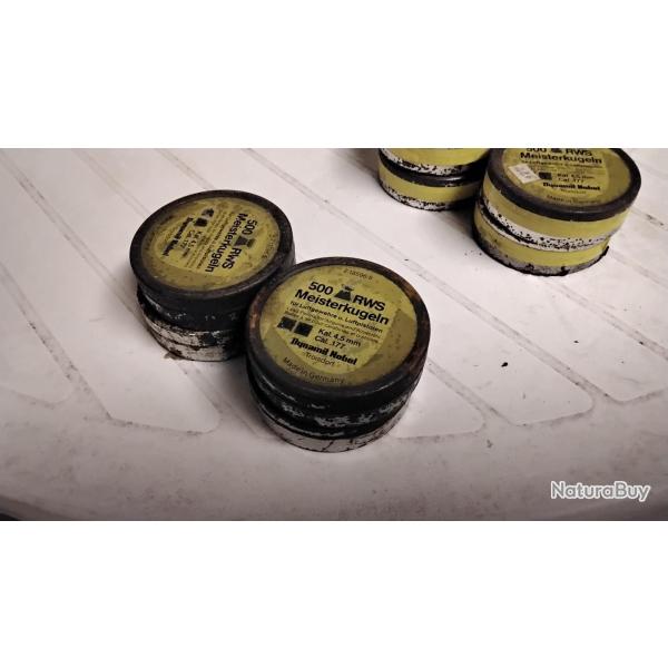 Bo�tes de plomb 4,5 pour air  comprim� de marque RWS.