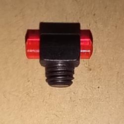 Guidon micro  translucide  rouge  &agrave; visser support plein  2.6mm