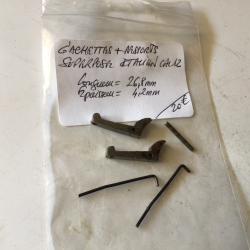 VENDU PAR LE-CUIRASSIER PAIRE DE GACHETTES ET RESSORTS SUPERPOS&Eacute; ITALIEN  CAL 12