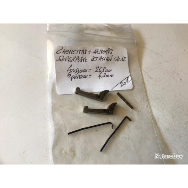 VENDU PAR LE-CUIRASSIER PAIRE DE GACHETTES ET RESSORTS SUPERPOS� ITALIEN  CAL 12