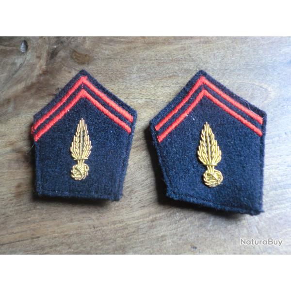 paire de col sapeur pompier