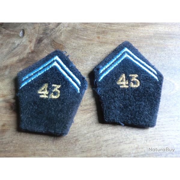 patte de col 43eme r�giment de transmissions