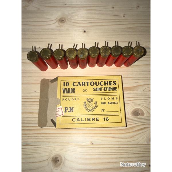 Bo�te de 10 cartouches calibre 16 � broche
